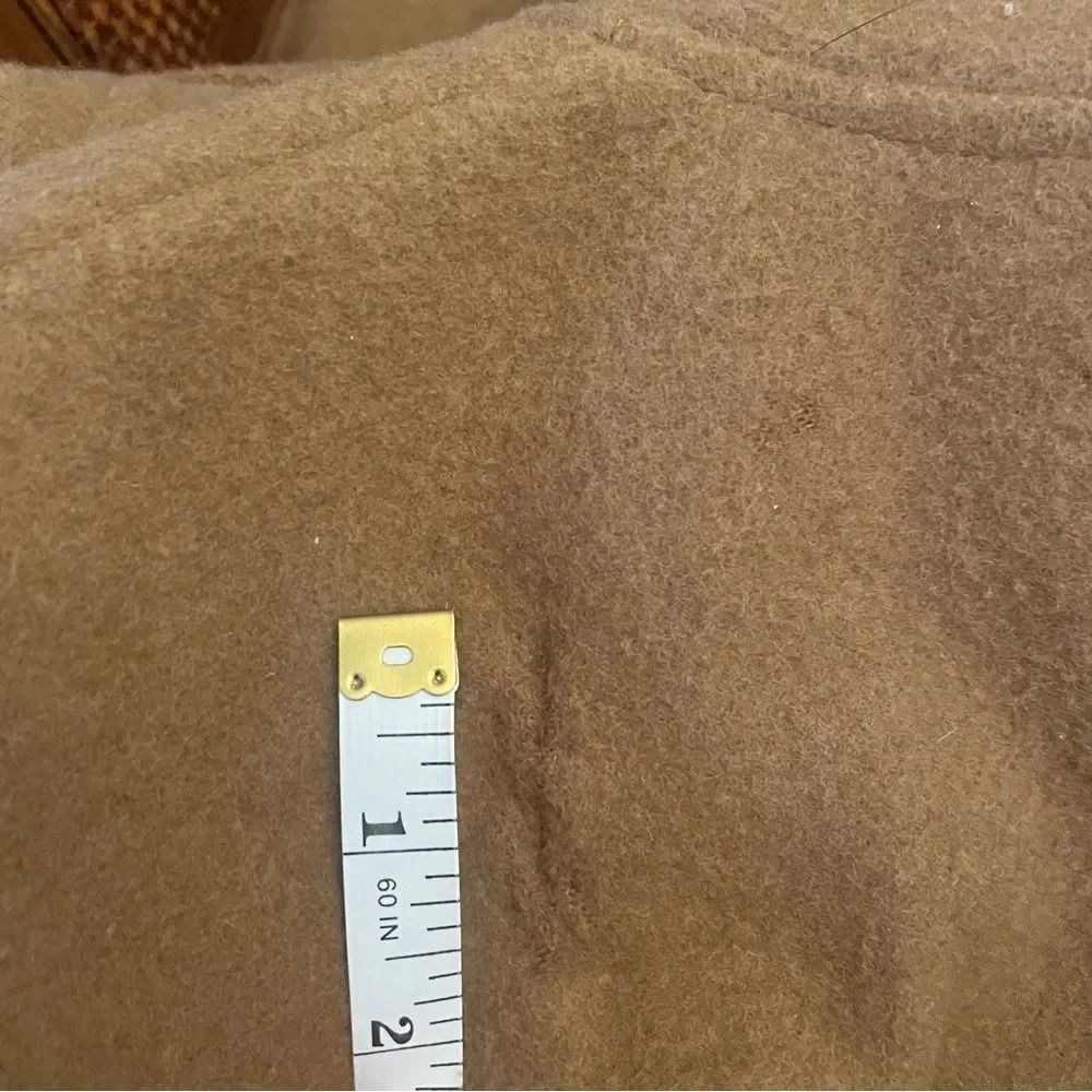 Cabela’s Women’s Toggle Duffel Wool-blend Hooded Coat, Large. Tan cargo pockets - Picture 16 of 16